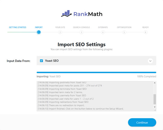 Rank Math Complete Import